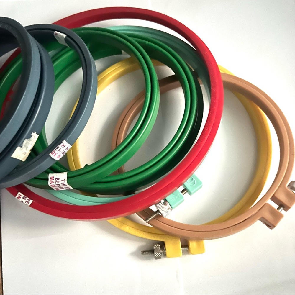 Vintage Embroidery Hoops set of 10